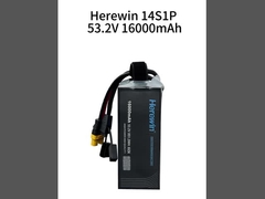 Herewin 14S1P 16Ah 53.2V Soft Pack Drone μπαταρία 25C ρυθμός εκφόρτισης
