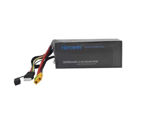 Εδώ είναι 30000mAh UAV LiHv τσάντα κυψέλη μπαταρία πακέτο 6S1P 22.8V