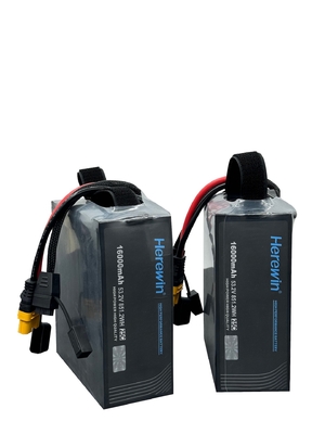 14S1P 16Ah 53.2V Soft Pack Drone μπαταρία 25C ρυθμός εκφόρτισης 16000mAh