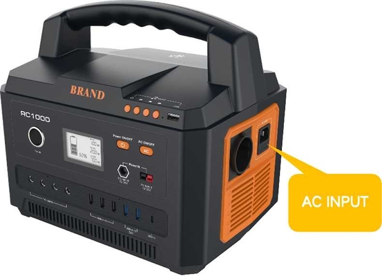 2*18W+3*10W φορητή πηγή ενέργειας για κατασκήνωση 999Wh εξωτερική ταχεία φόρτιση 500W
