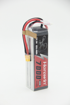 Herewin High Rate γρήγορη ταχύτητα 6s μπαταρία fpv 100C 7Ah FPV Drone μπαταρία 822g