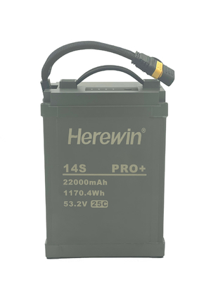 Herewin 14S1P Pro+ 22000mAh 25C Εκφόρτωσης Sprayer UAV μπαταρία 53.2V με περίβλημα από κράμα αλουμινίου